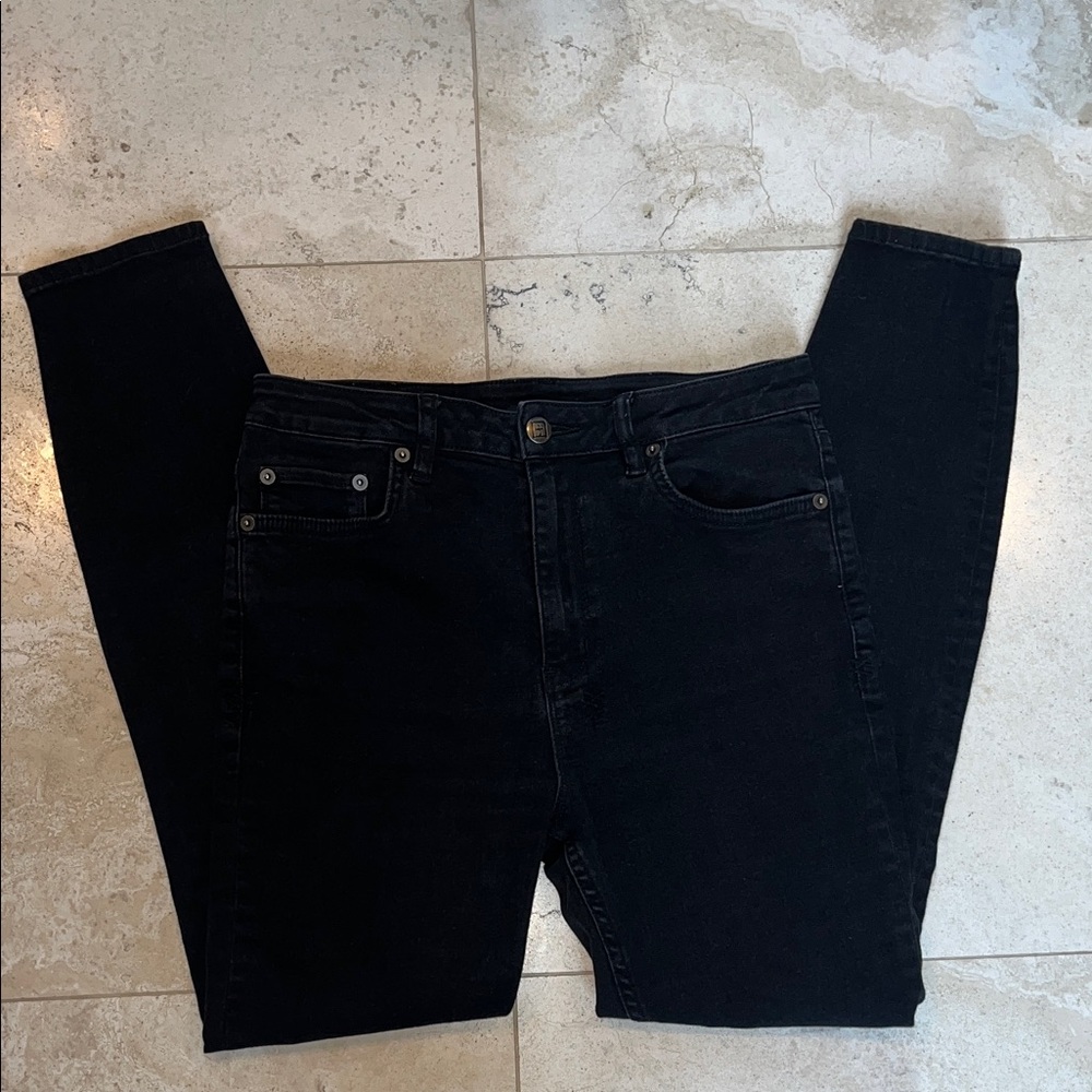Ksubi Hi N Waisted Black Skinny Jeans - Pitch Black Sz 29